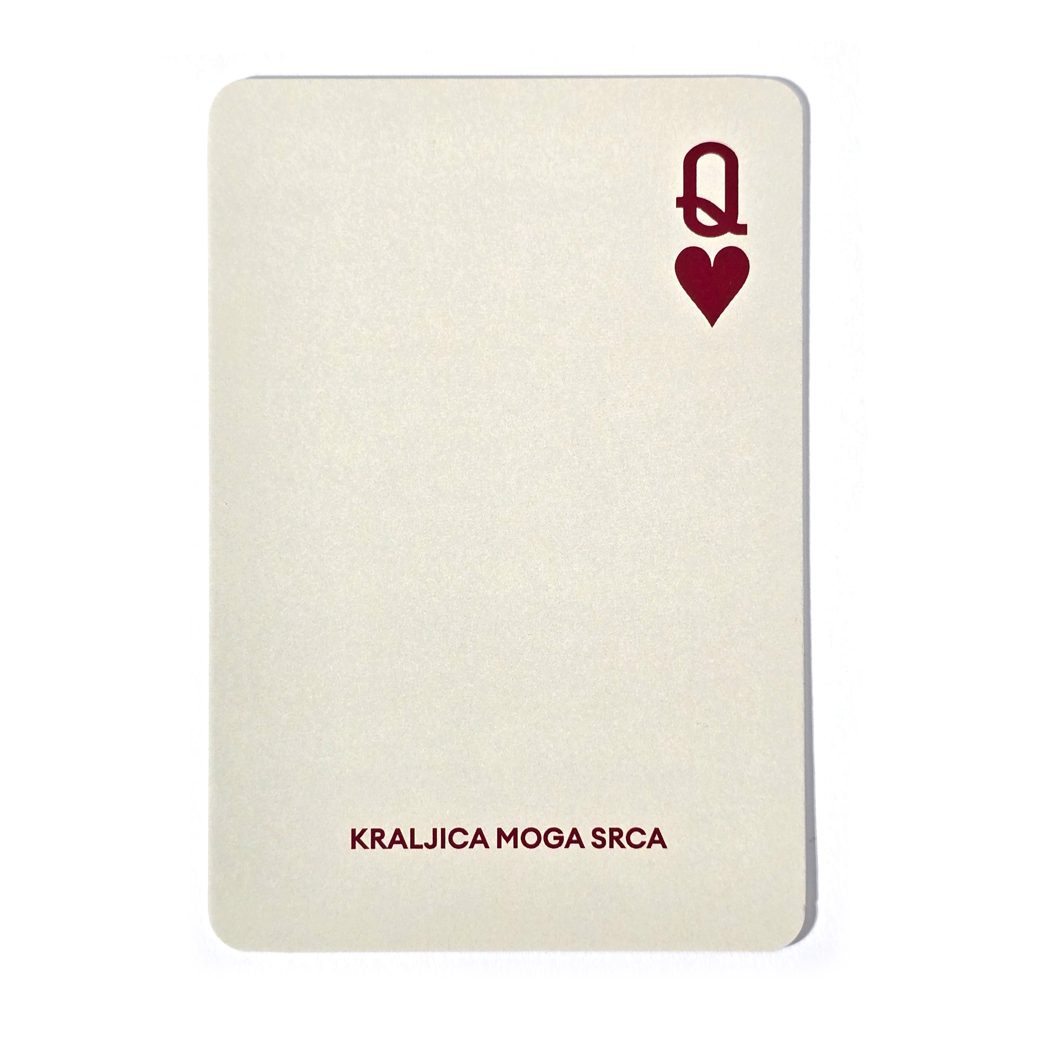 Romantična čestitka za partnerku inspirisana kartom Kraljica srca