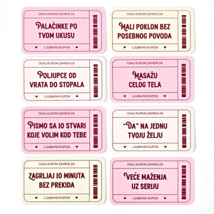 Ideje za romantični poklon – 8 kupona sa ljubavnim zadacima za parove