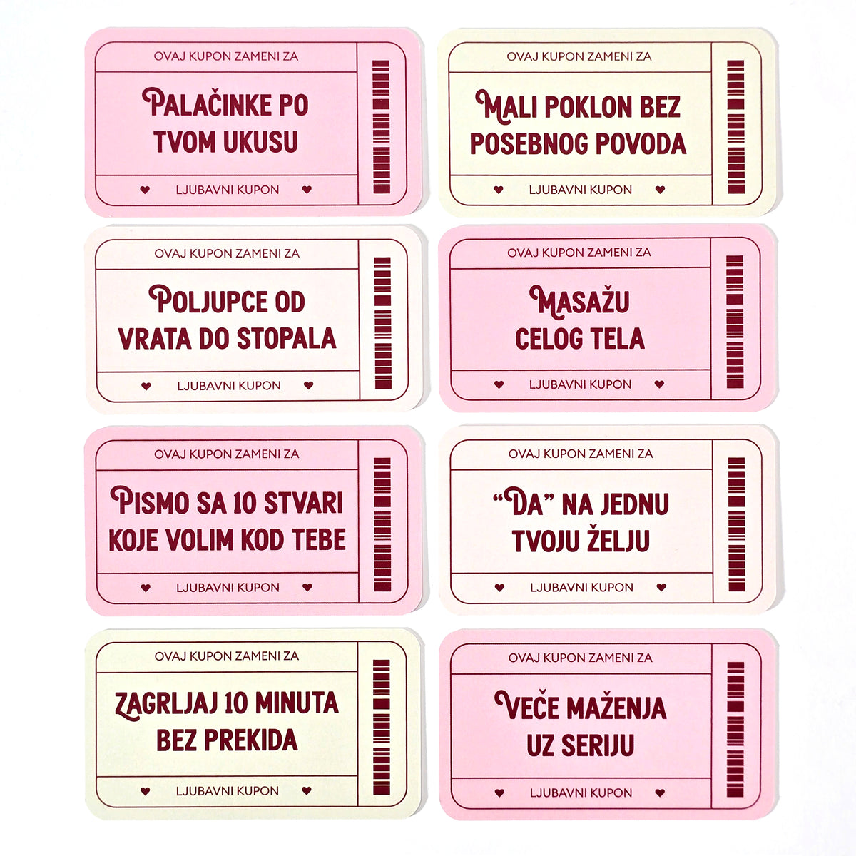 Ideje za romantični poklon – 8 kupona sa ljubavnim zadacima za parove